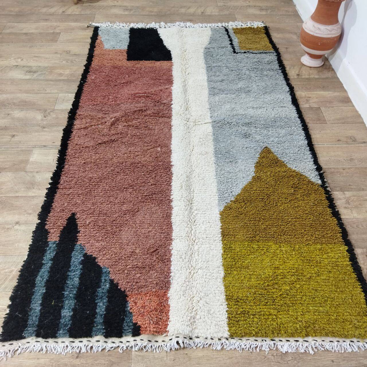 Handmade wool Berber rug 250 X 140 CM