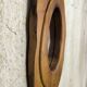 Vintage free-form mirror in solid wood