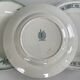 Lot of 6 blue-green ironstone plates, antique French earthenware.