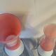 Lot de 2 vases soliflore opaline