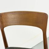 Teak and Wool Dining Chairs from Korup Stolefabrik, 1960s, Set of 4