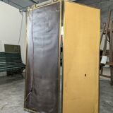 Nickel-plated bronze triptych mirror from the early 20th century.