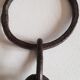 Round wrought iron mirror in the 1950s - 21cm