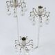 Silver-plated candlestick, faceted Swarovski crystals, Austria, 1960s