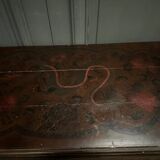 Chinese lacquer chest of drawers decorated with dragon late 19th century