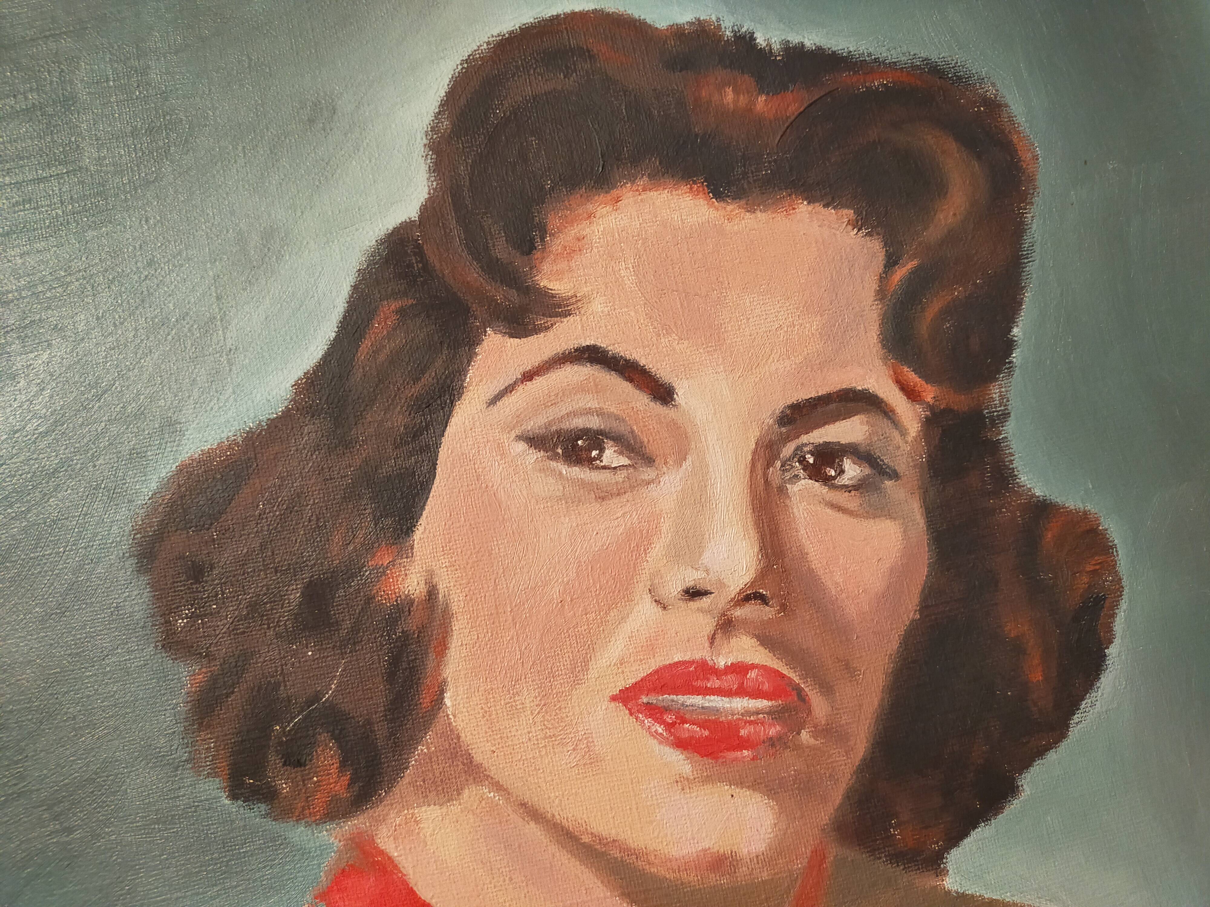 Portrait "Woman in Red Scarf"