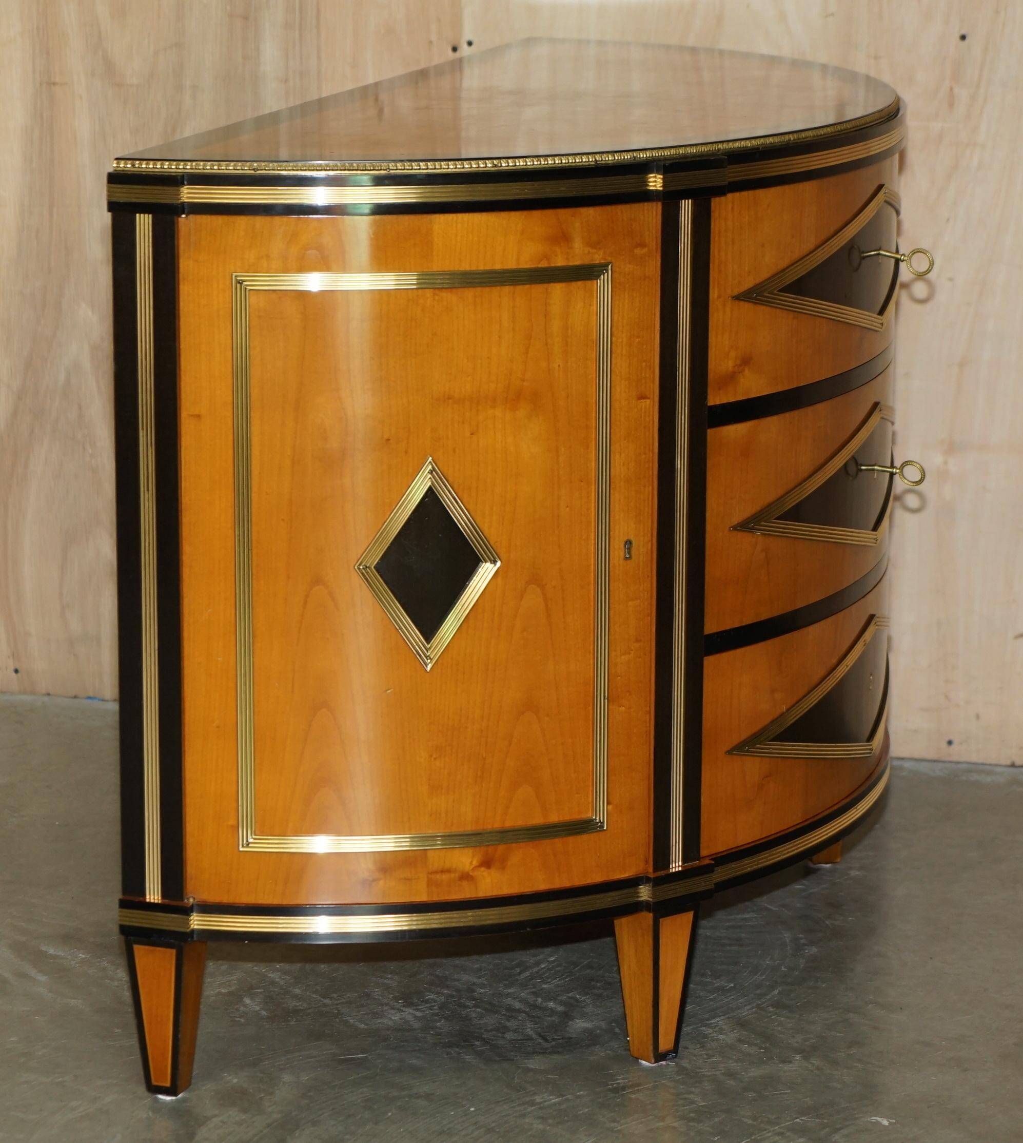 Buffet Demi-lune Satinwood & Laiton Colombo Mobili
