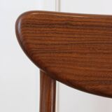 4 Scandinavian chairs in solid wood and black imitation leather