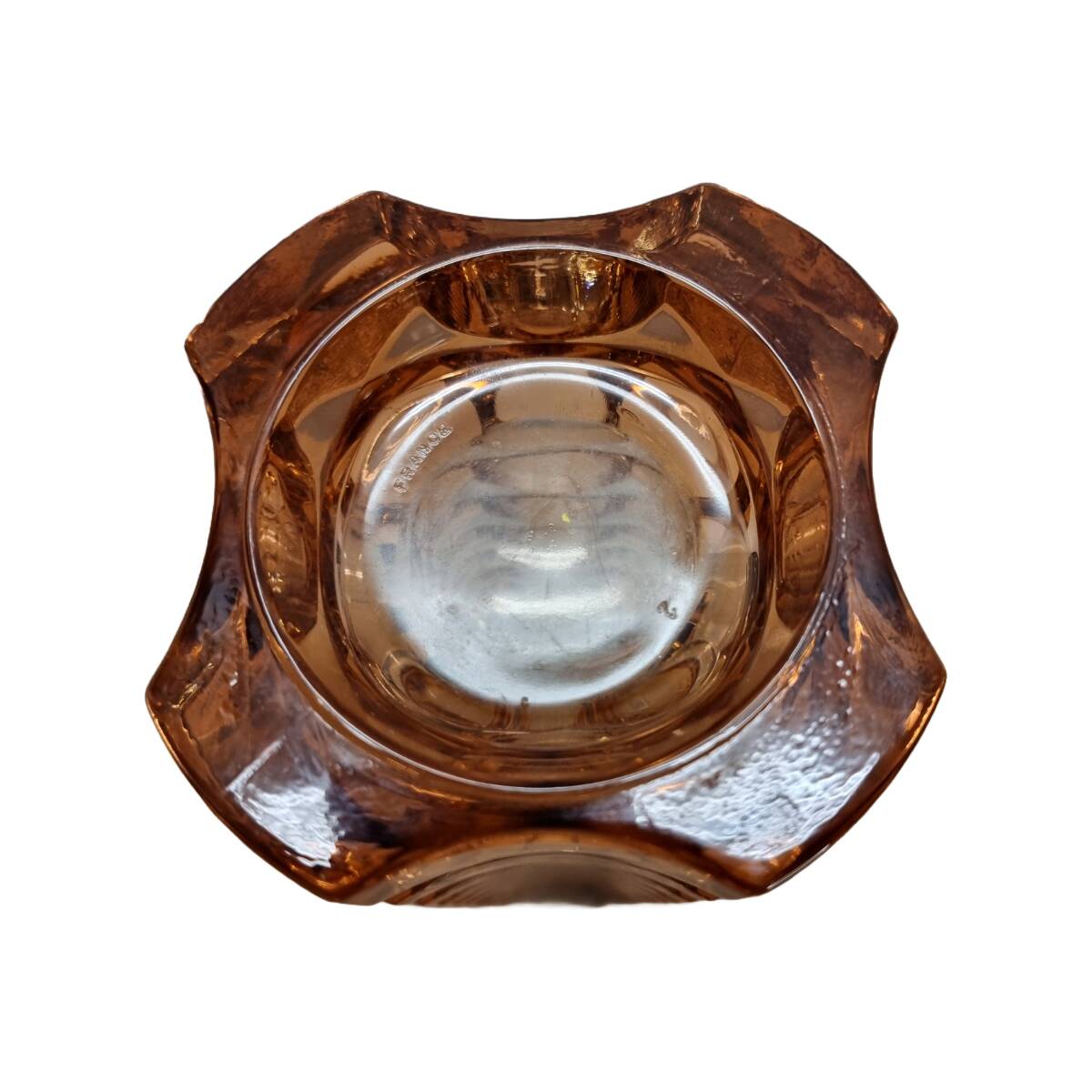 French Vintage Rosaline Pressed Glass Vase