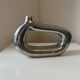 Vintage 1970s asymmetrical cast aluminum modernist soliflore vase