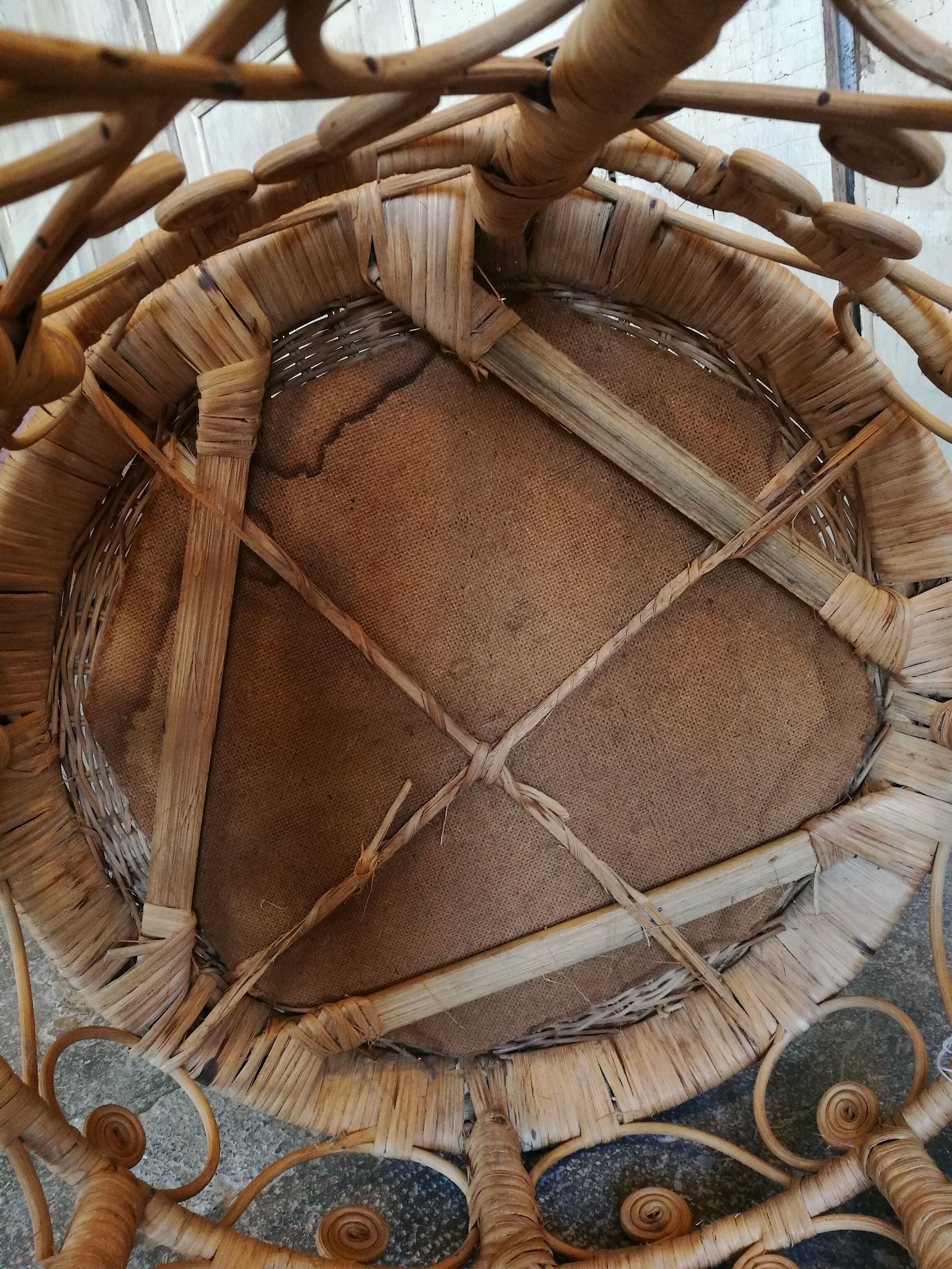 Peacock rattan sofa table or end