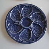 6 white porcelain oyster plates