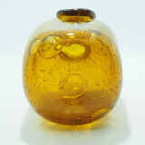 Yellow glass carafe with bubble details