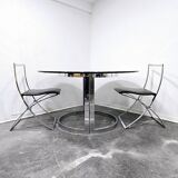 Table de salle à manger Vittorio Introini avec chaises Cuneo 1970