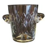 Old ice bucket ice cubes crystal cut braces Cristallerie Hartzviller