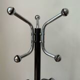 Chrome metal coat rack