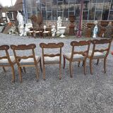 Chaises en acajou de style Régence x 5