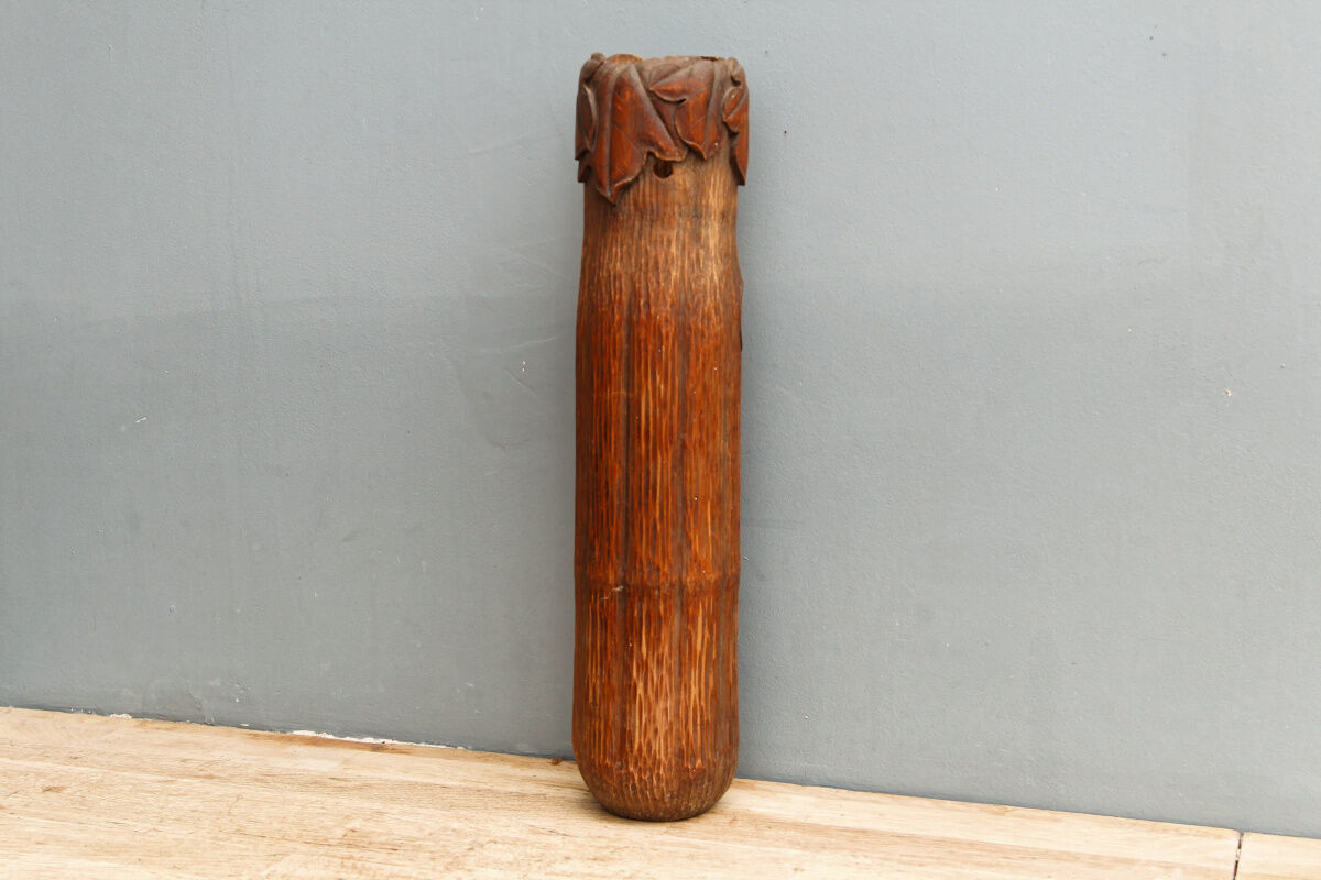 Carved bamboo vase, Japan