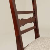 Art Deco chair beige fabric rustic oak 1950