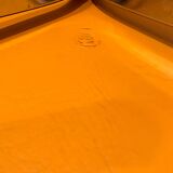 c. 1970 - Set of four chairs in yellow leatherette and chrome -