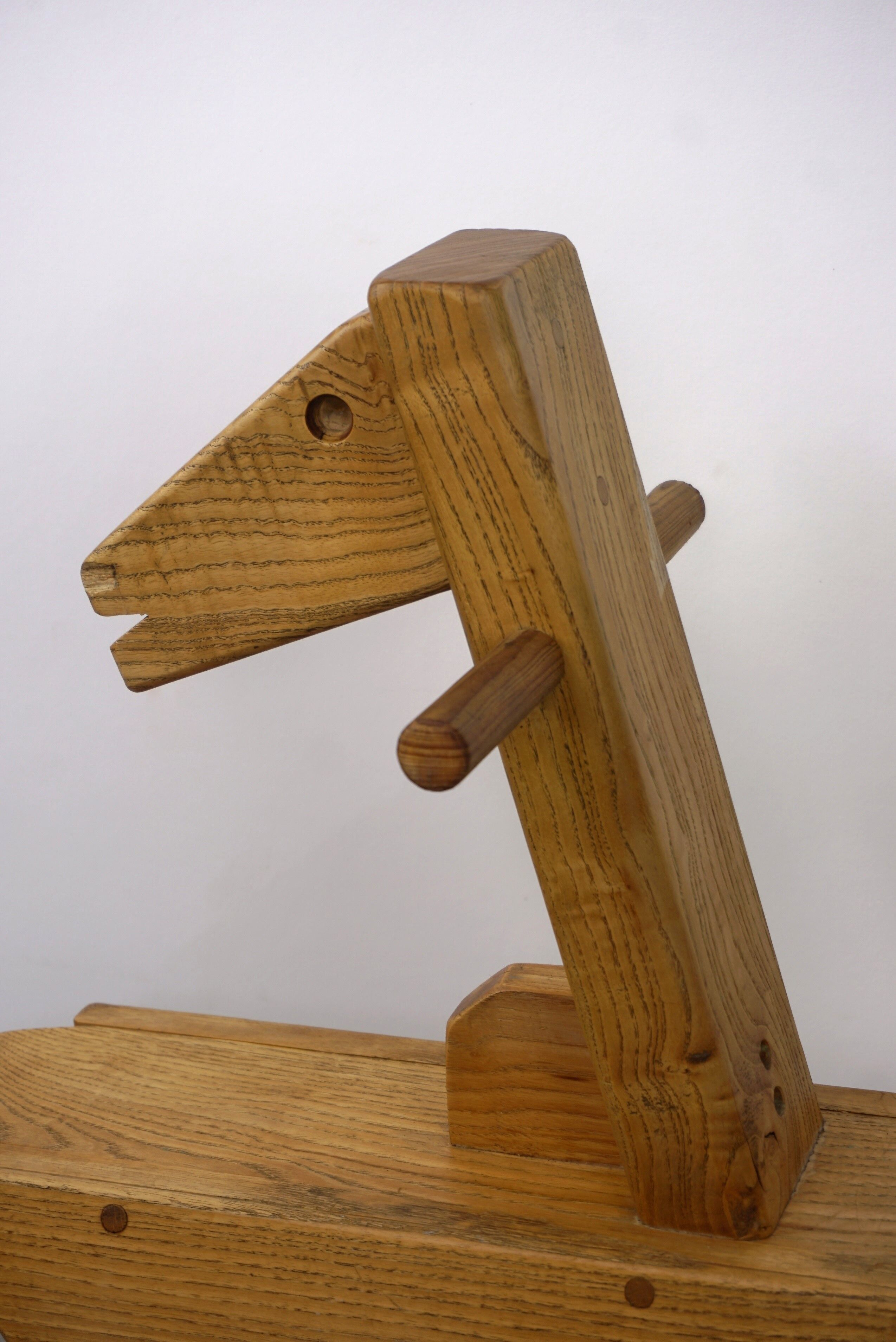 50s wooden rocking horse
