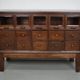 Antique German Oak Haberdashery Shop Cabinet, 1920/30s