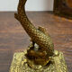 Bronze fish candlestick, late 19th century