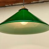 Old green opaline lamp