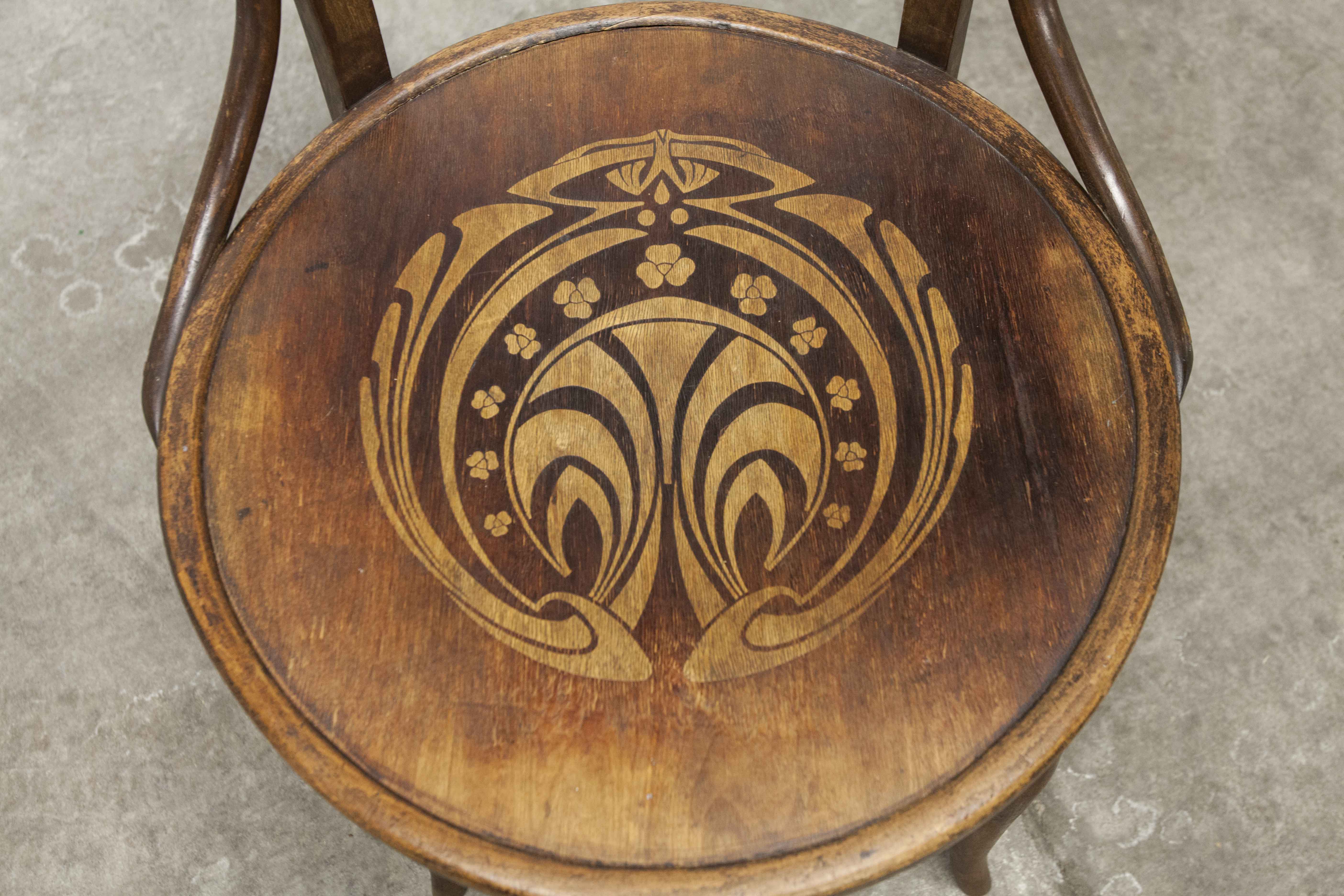 Baumann office chair 1914 curved wood