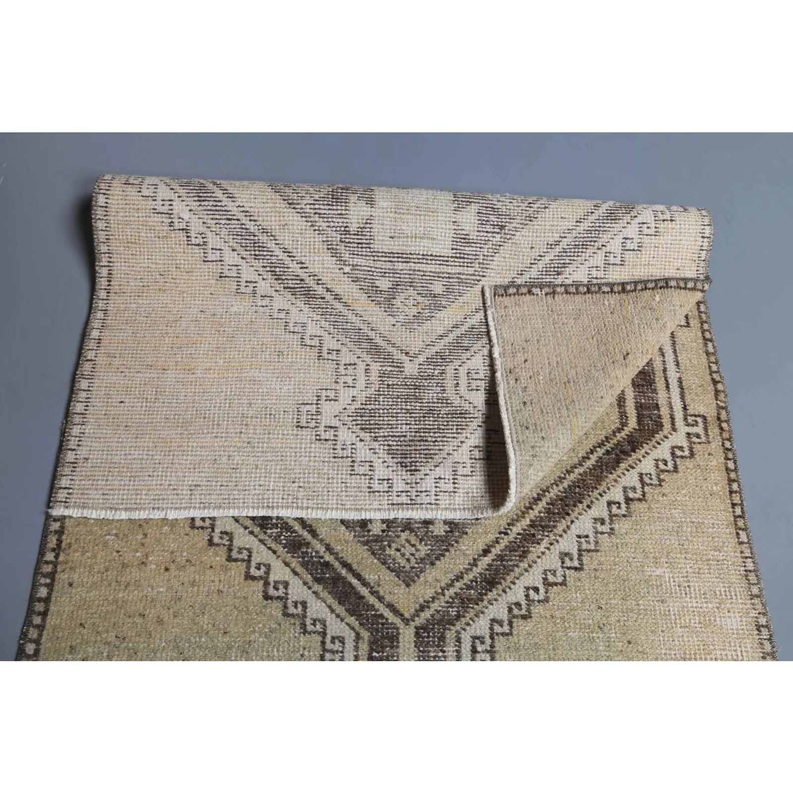 Turkish Oushak handmade runner 84x314