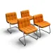 Yves Christin, 4 chairs model Storm, 1970s