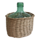 Glass and wicker demijohn