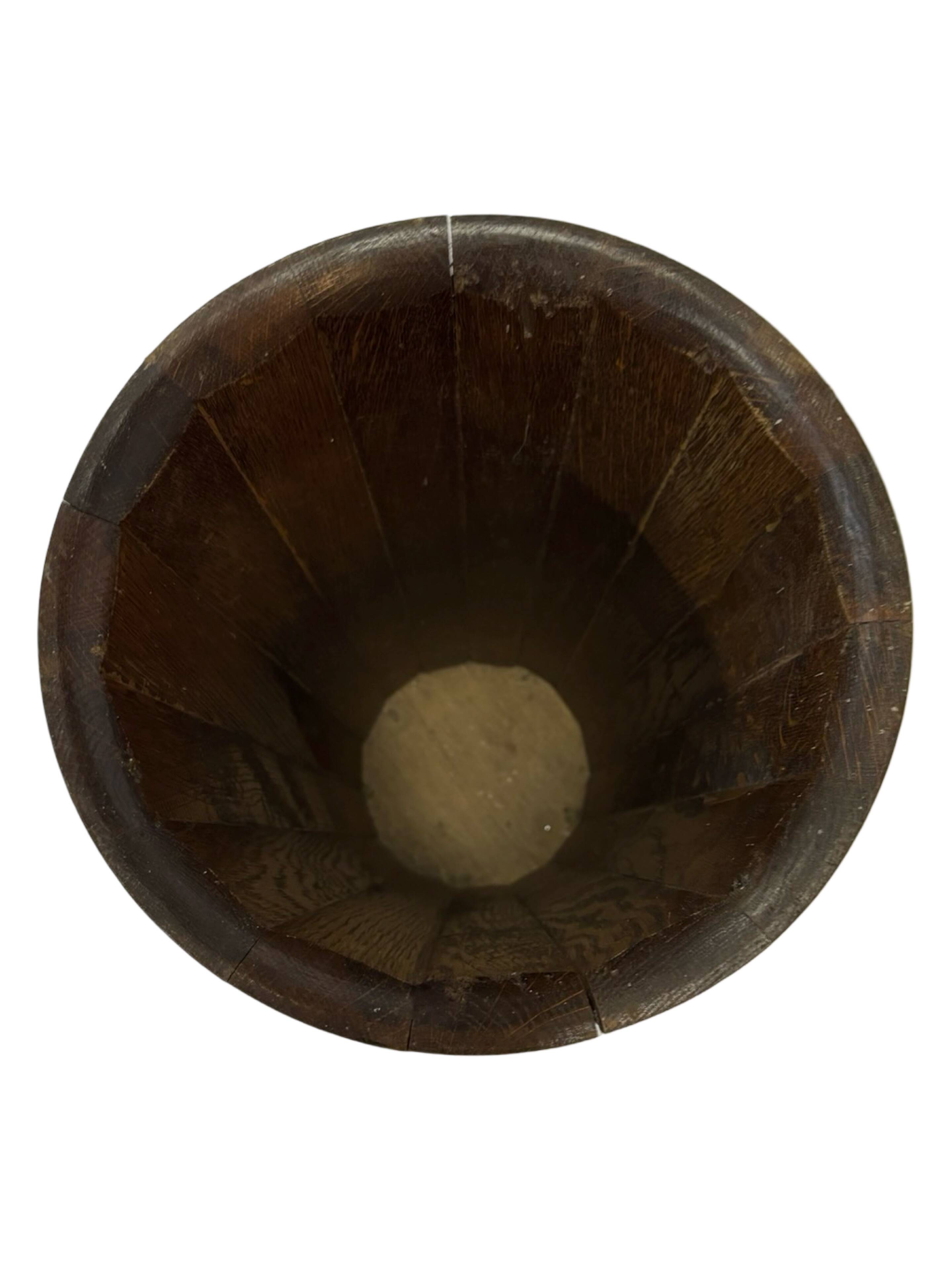 Vintage umbrella holder wooden basket storage 1960 minimalist design