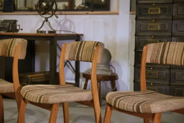 Set of 6 vintage 1960s 'Sleigh' chairs