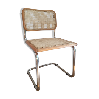 Chaise B32 bois et cannage Marcel Breuer vintage