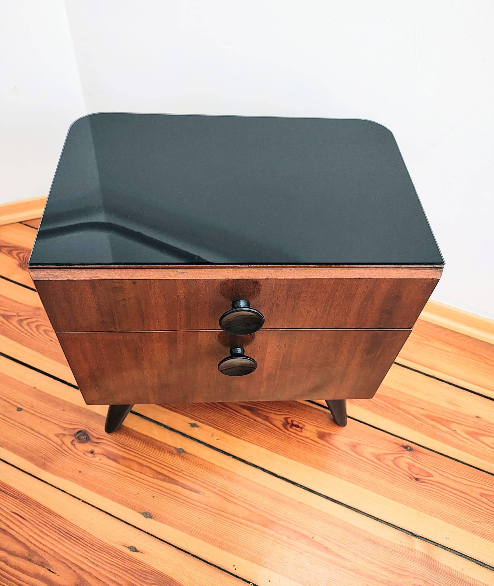 Czechoslovakian Nightstands by J. Halabala for UP Závody, 1950s, Set of 3