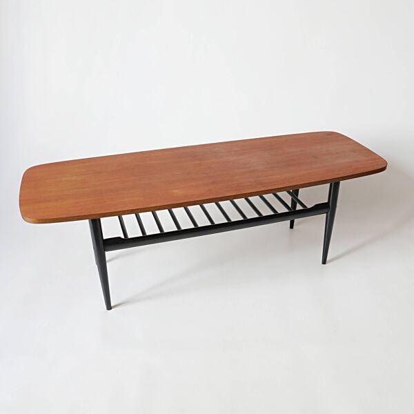 Table basse en teck scandinave 1970