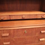 Vintage multi-function bookcase teak and oak legs 1960 Denmark