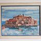 Mid Century painting "Saint Stephen Island" by Predrag Vukicevic