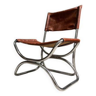 Fauteuil à structure tubulaire des années 1960