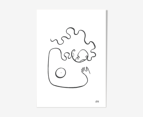 Illustration n°08 " La quiétude d'Eiréné " - collection " Camaraderie " - Noir et blanc