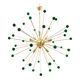 Contemporary Green “Star” Murano Glass Sputnik Chandelier