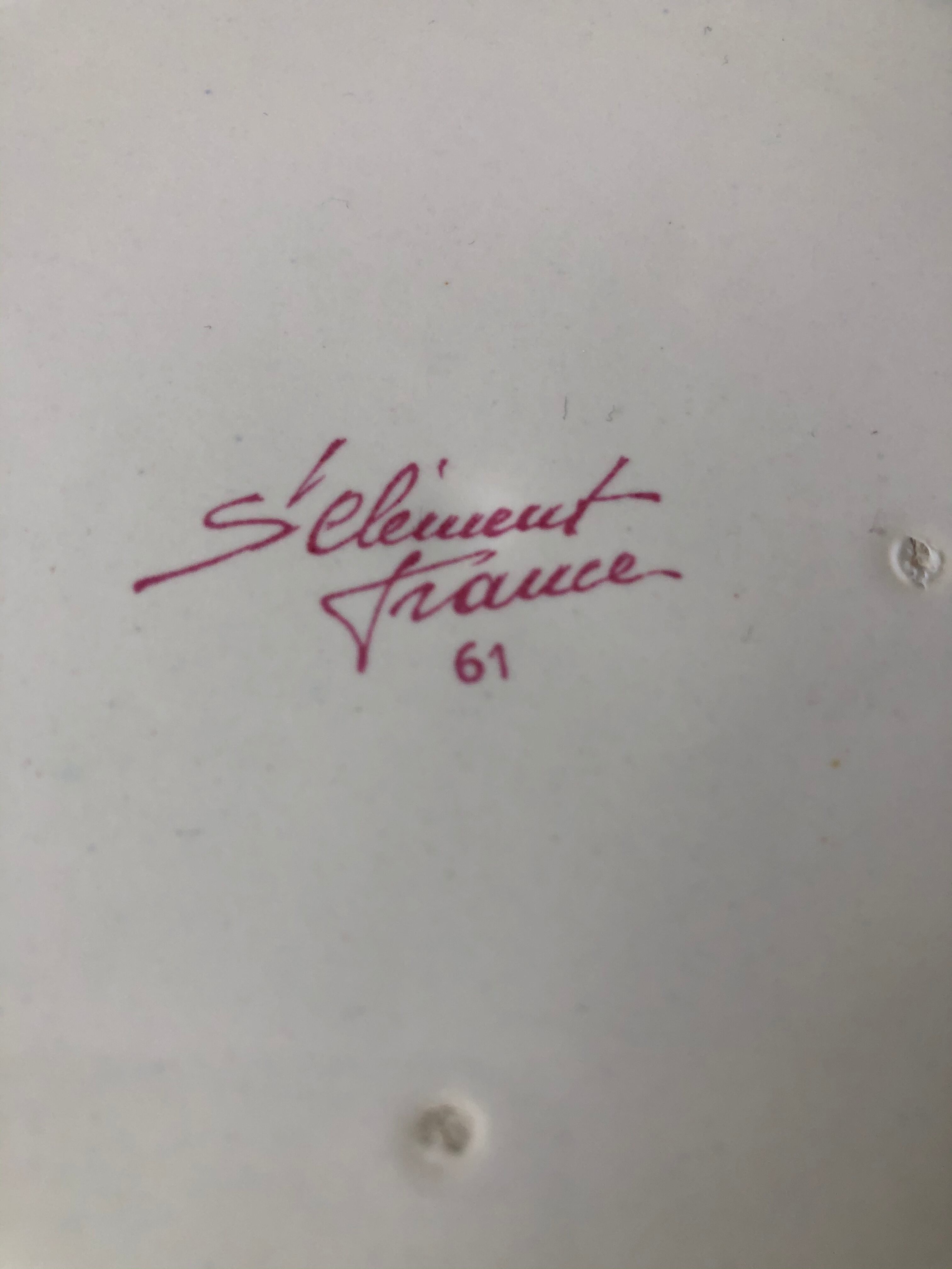 Plate Saint Clement France decoration