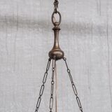 Brass and alabaster french antique plafonnier