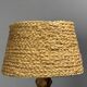 Mid-Century modern brutalist wood turned table lamp Charles Dudouyt style