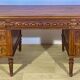 Renaissance style desk in solid oak, richly carved