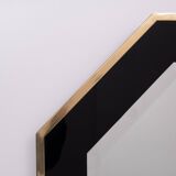 Octagonal Mirror frame in brass 1970s