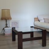 Table basse bois et verre