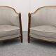 Pair of Art Deco gondola armchairs, France circa 1920