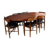 Retfresco dining table & 6 six chairs by victor wilkins, G-Plan 1960